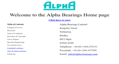Desktop Screenshot of alpha-bearings.com