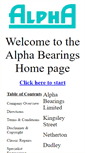 Mobile Screenshot of alpha-bearings.com